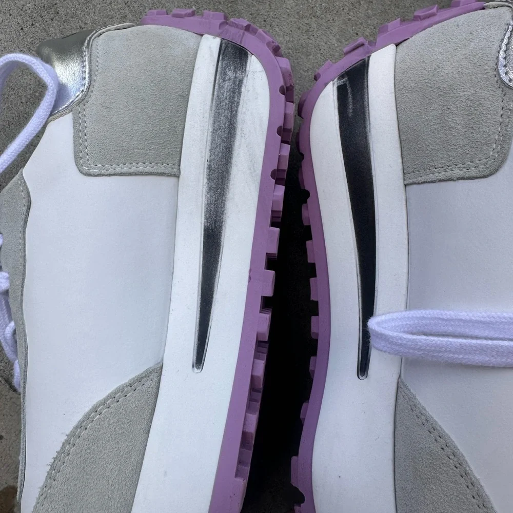 Valentino White and Gray Athletic Sneakers with Retro Design - Picture 7 of 10